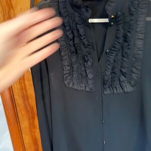 Dolce & Gabbana Black Ruffled Top
